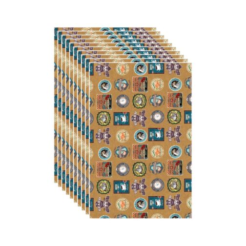 Papel Kraft Insignias 80x100 Cm 10 Unidades