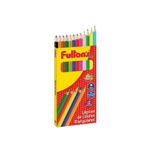 Lapices 12 Colores Largos Triangulares Fultons