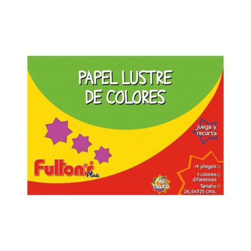 Estuche Papel Lustre 14 Hojas Fultons