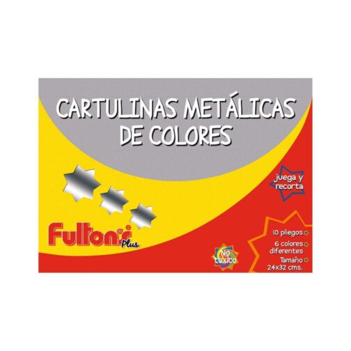 Estuche Cartulina Metalica 10 Hojas Fultons