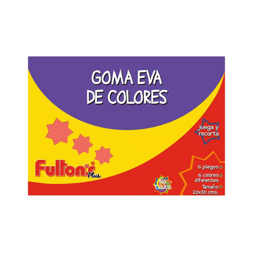 Estuche Goma Eva 6 Hojas Fultons